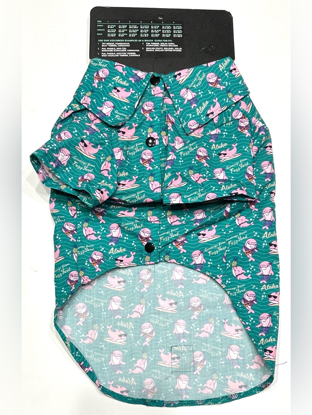 NEW Fuzzyard Pet Apparel Hawaiian Aloha Shirt Size 5 (17.7” to 18.3” length) - Picture 7 of 9